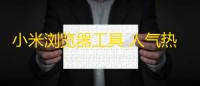 小米浏览器工具 人气热度：23℃